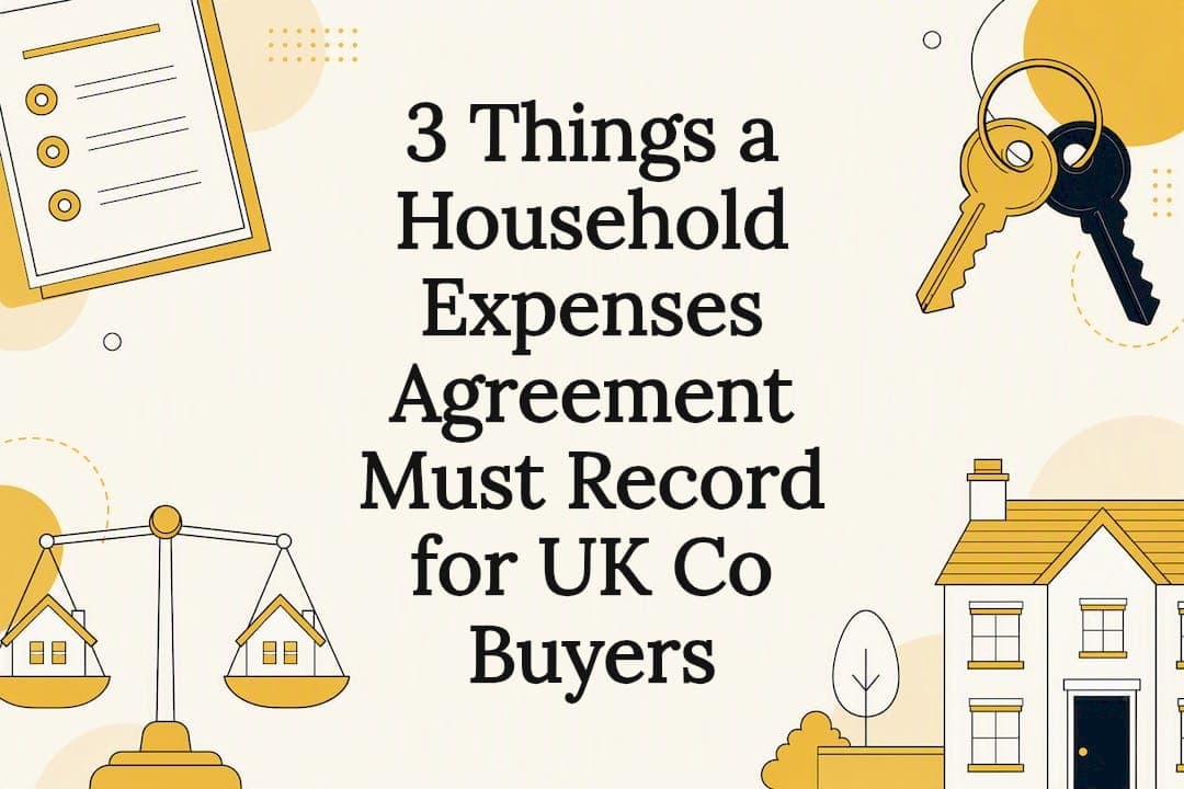 3 Things a Household Expenses Agreement Must Record for UK Co Buyers