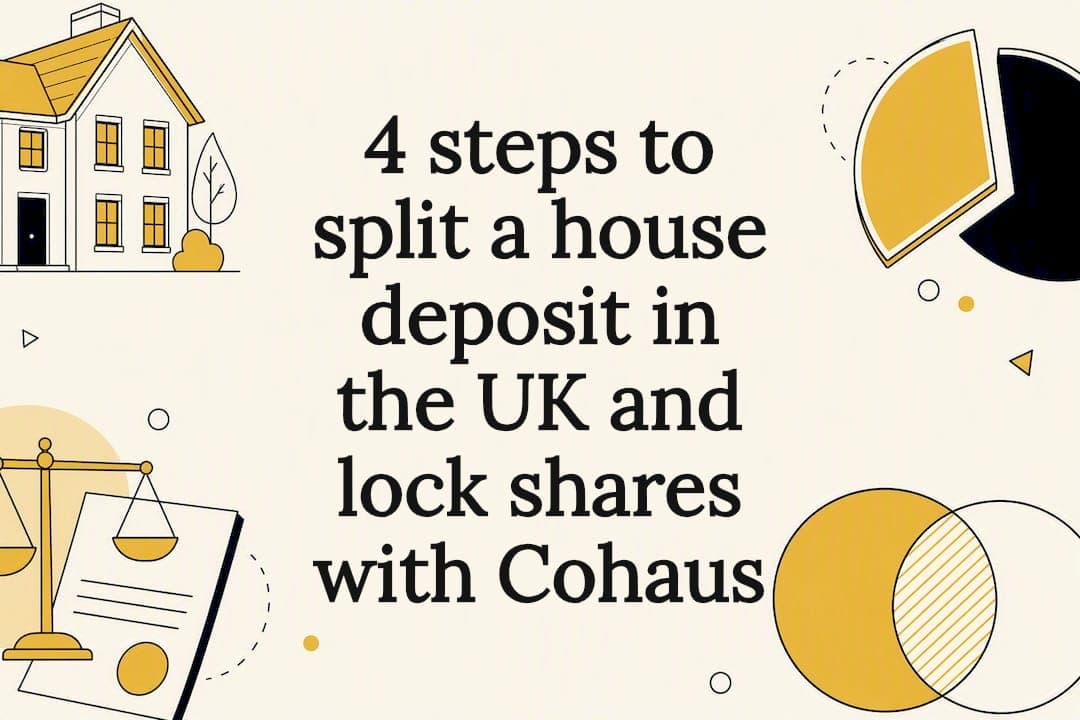 4 steps to split a house deposit in the UK and lock shares with Cohaus