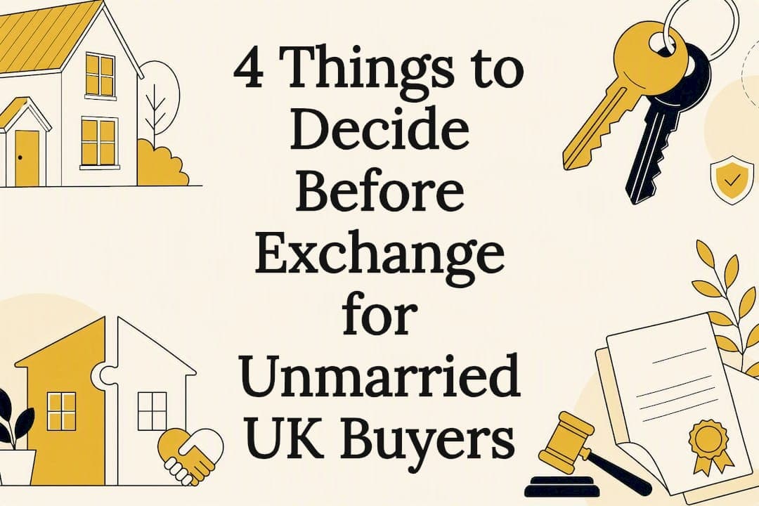 4 Things to Decide Before Exchange for Unmarried UK Buyers